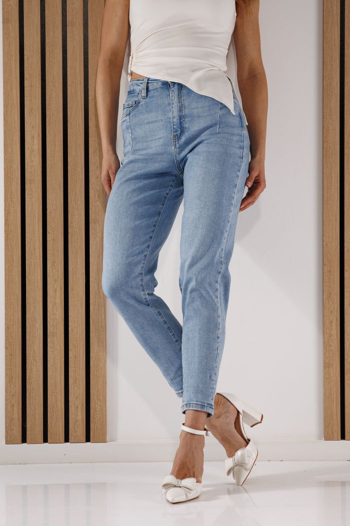 Дънки Baggy Fit Дамски Flori сини #A1352