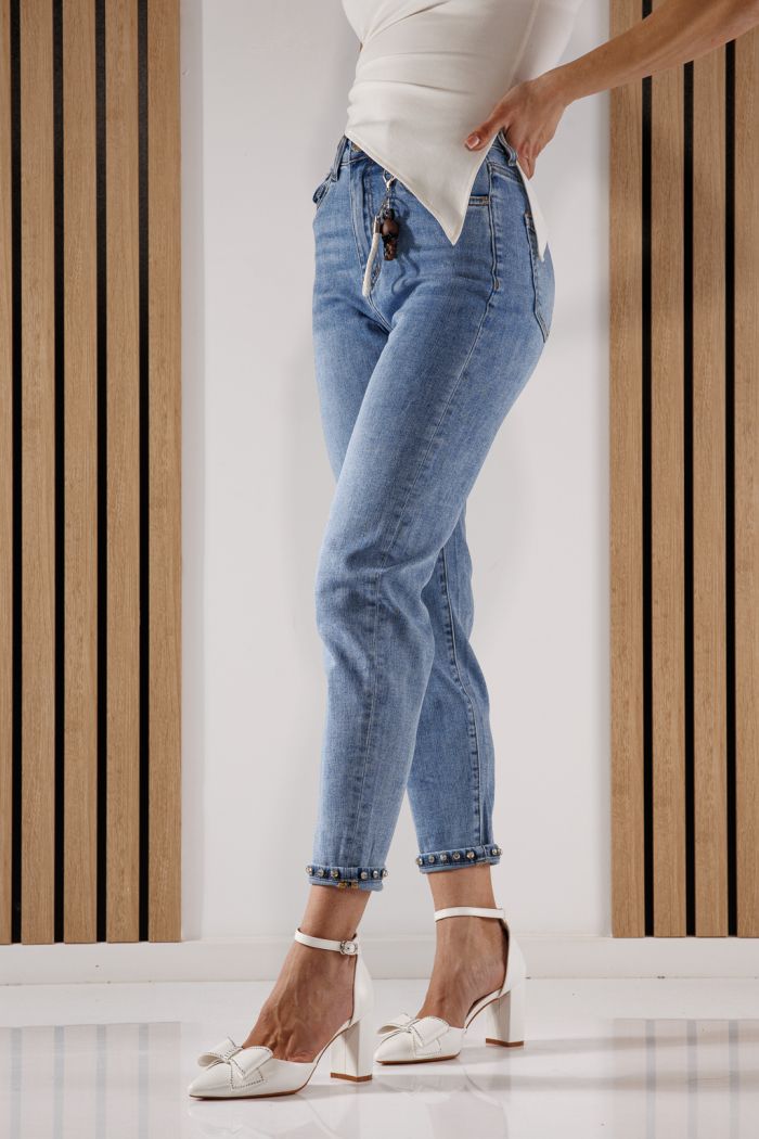 Дънки Baggy Fit Дамски Alexia сини #A1359