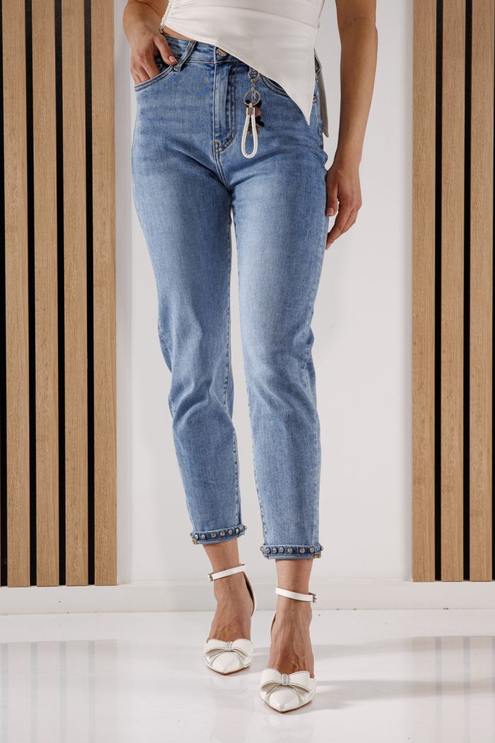 Дънки Baggy Fit Дамски Alexia сини #A1359