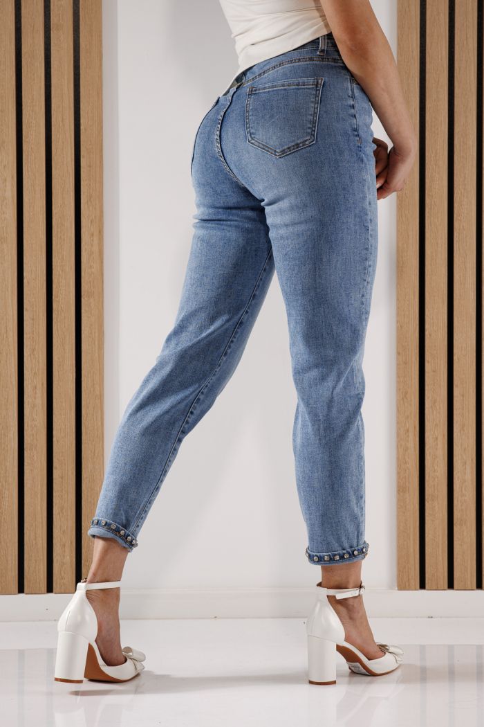 Дънки Baggy Fit Дамски Alexia сини #A1359