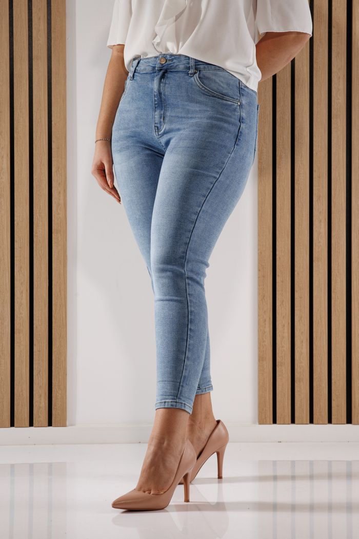 Дънки Baggy Fit  Дамски Diana сини #A1356