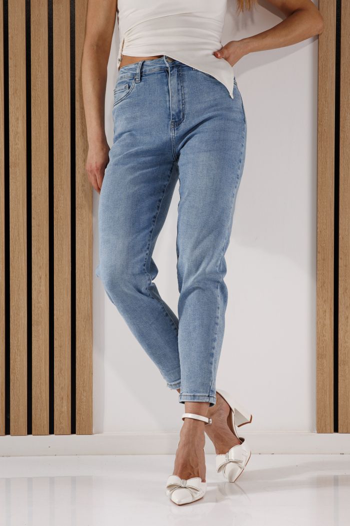 Дънки Baggy Fit Дамски Aylin сини #A1360