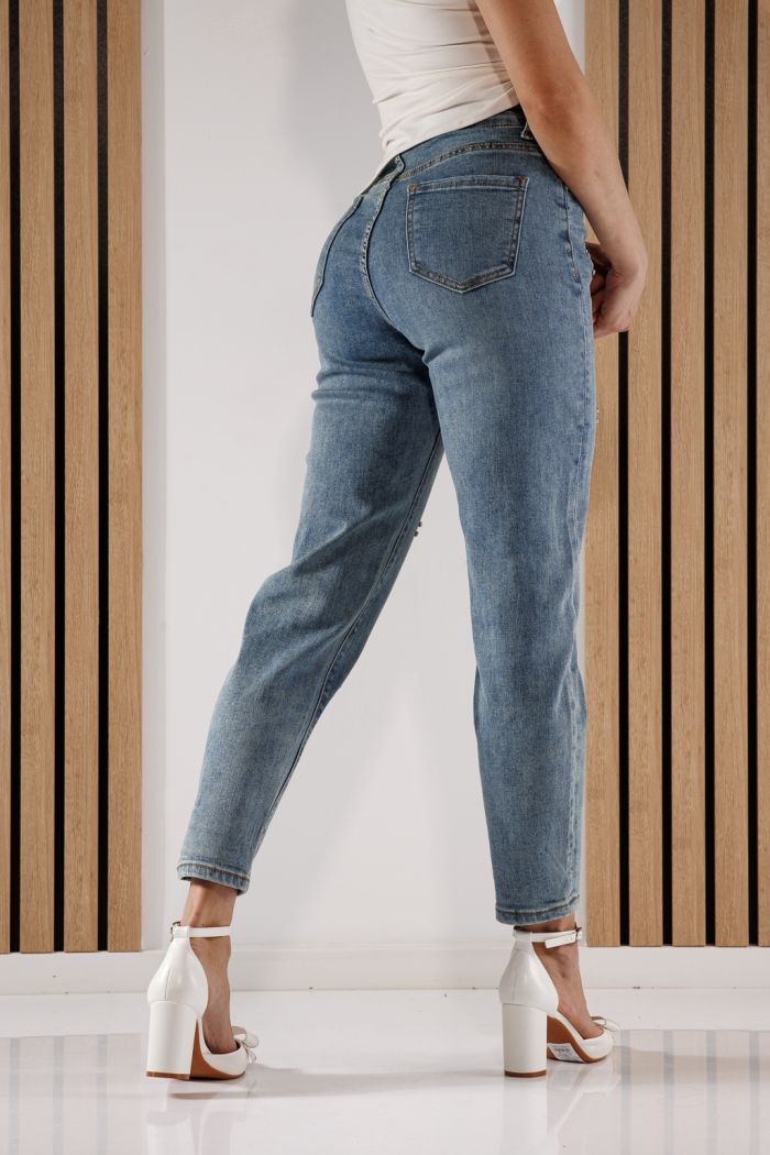 Дънки Baggy Fit Дамски Azaleea сини #A1358