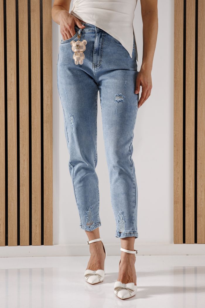 Дънки Baggy Fit Дамски Allana сини #A1366