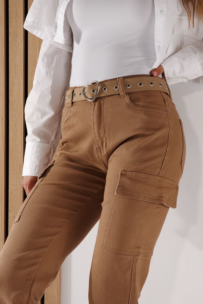 Дамски карго дънки Mara Каки #A604