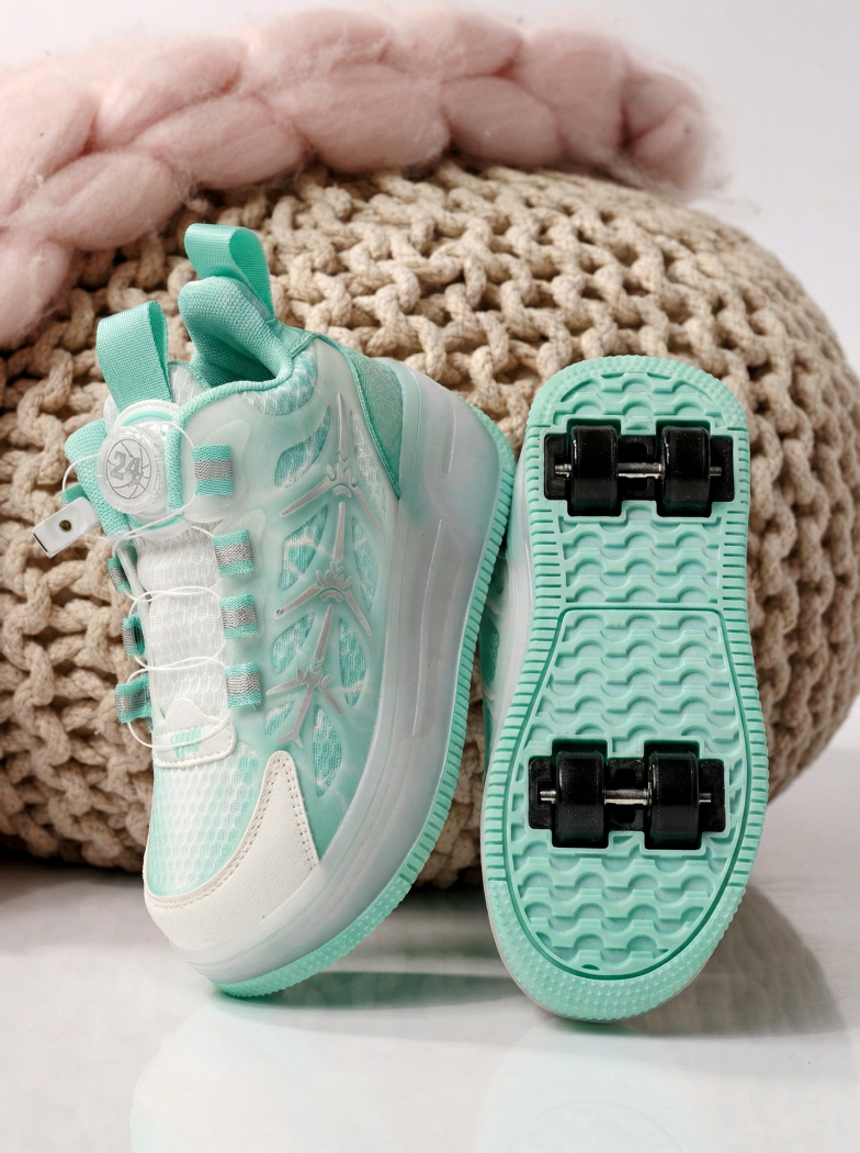 Зелени текстилни ролер маратонки Helys #24393