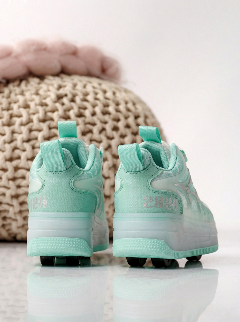 Зелени текстилни ролер маратонки Helys #24393