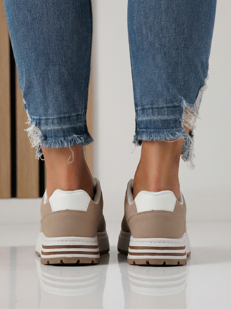 Дамски маратонки бели от еко кожа Tabitha #24456