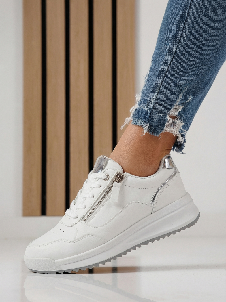 Дамски маратонки сиви от еко кожа Alana #24416