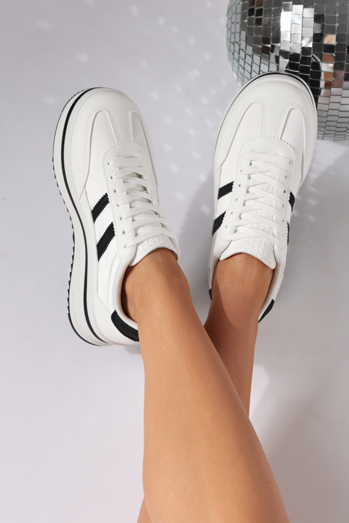 Дамски маратонки бели от еко кожа Diana2 #24476