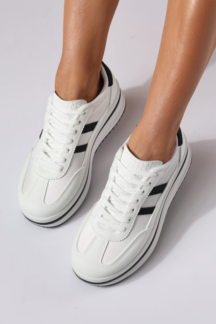 Дамски маратонки бели от еко кожа Diana2 #24476