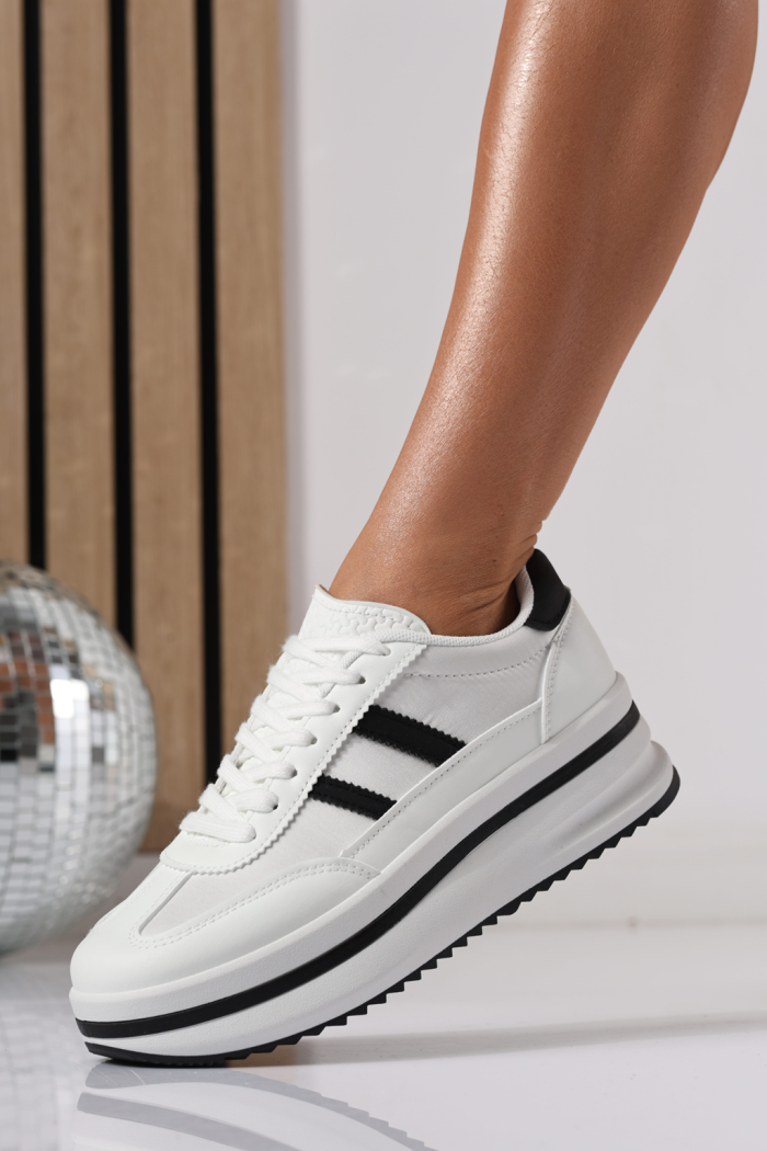 Дамски маратонки бели от еко кожа Diana2 #24476