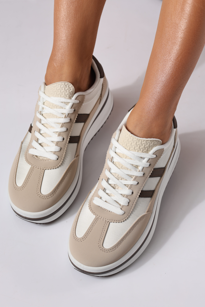 Дамски маратонки бежови от еко кожа Diana2 #24475