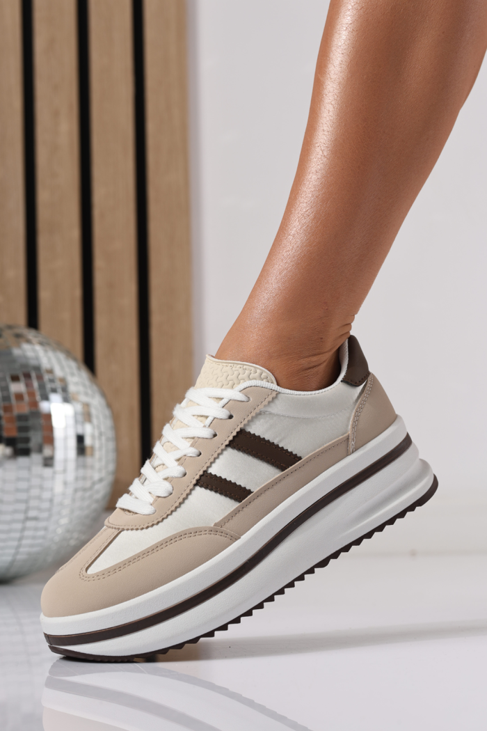 Дамски маратонки бежови от еко кожа Diana2 #24475