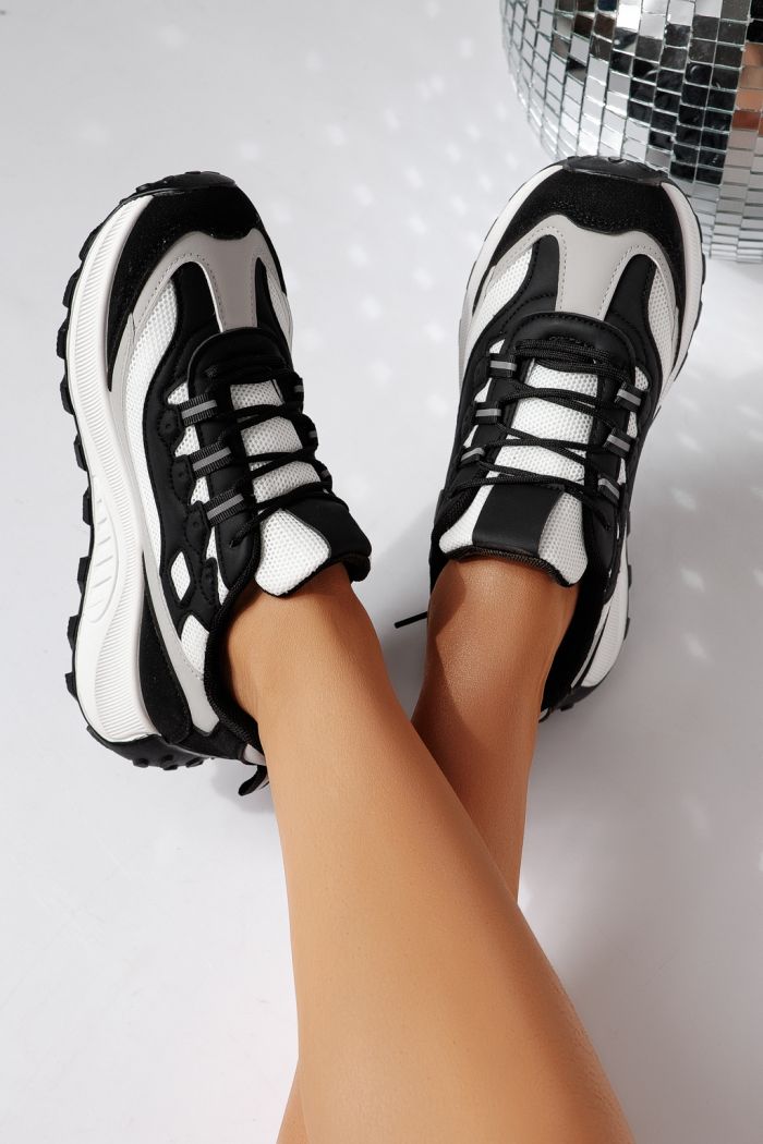 Дамски маратонки черни от текстилен материал Agatha #24412