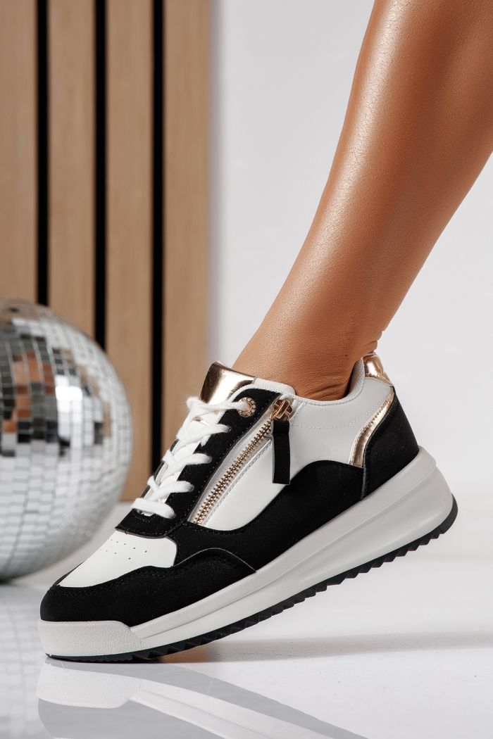 Дамски маратонки черни от еко кожа Alana #24417