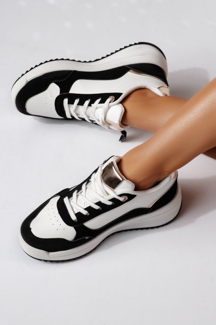 Дамски маратонки черни от еко кожа Alana #24417