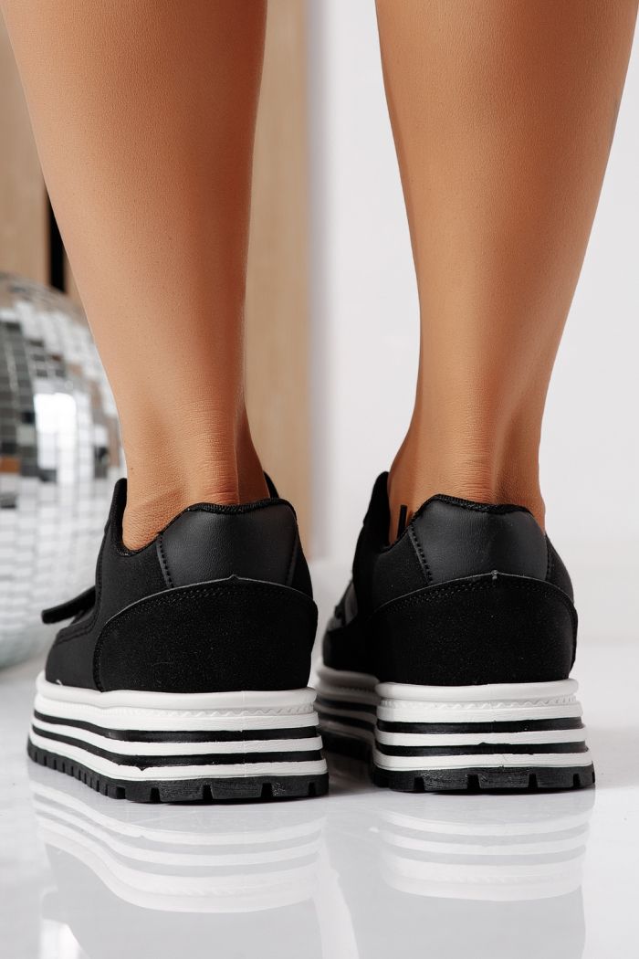 Дамски маратонки черни от еко кожа Tabitha #24457