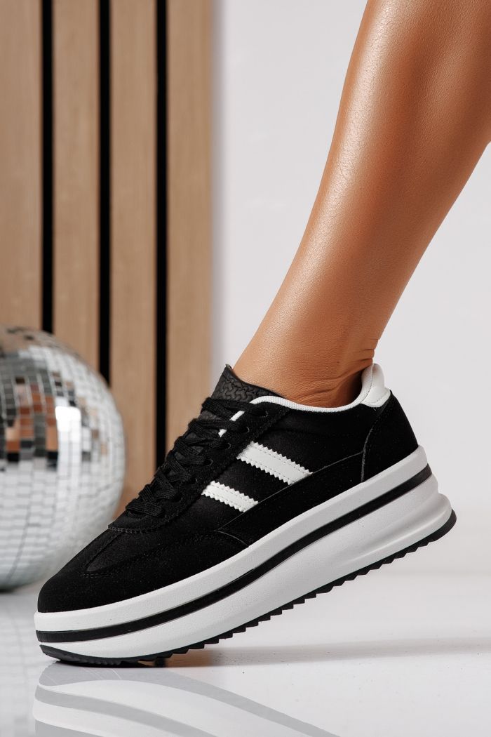 Дамски маратонки черни от еко кожа Diana2 #24477