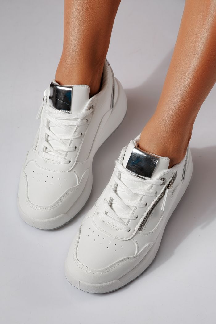 Дамски маратонки сиви от еко кожа Alana #24416