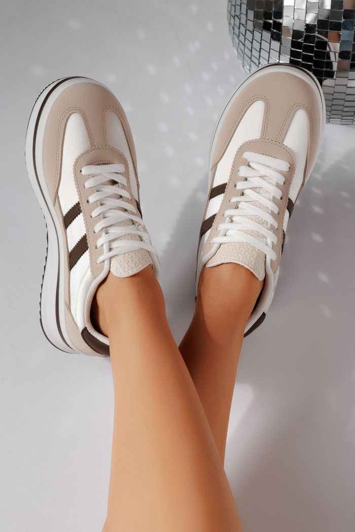 Дамски маратонки бежови от еко кожа Diana2 #24475