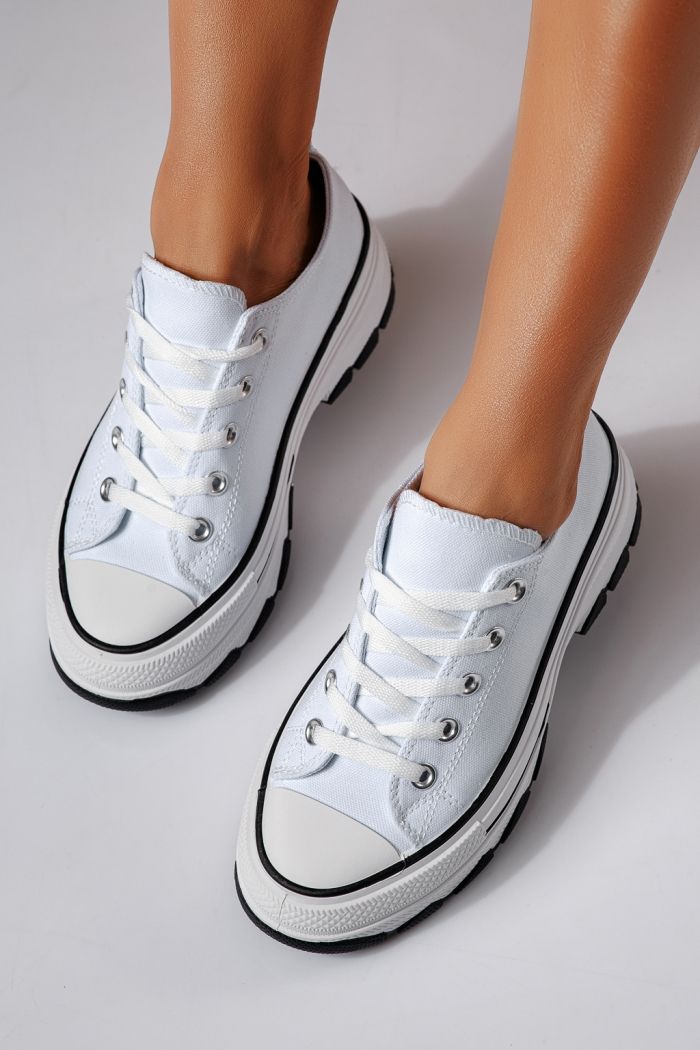 Дамски бели текстилни маратонки Zoe #24486