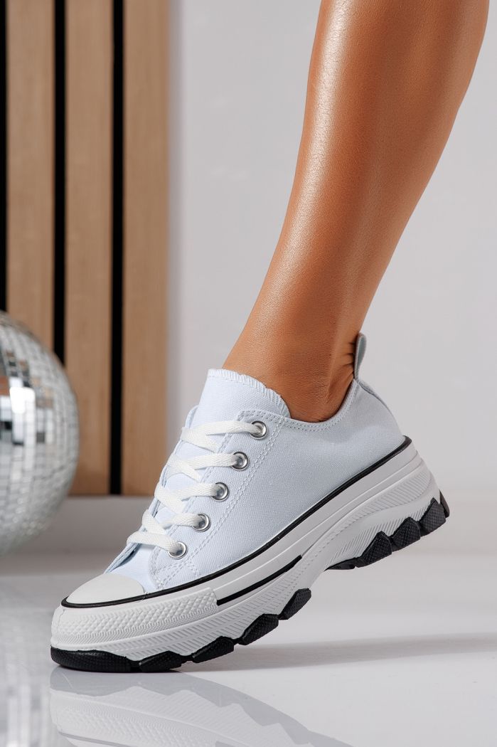 Дамски бели текстилни маратонки Zoe #24486