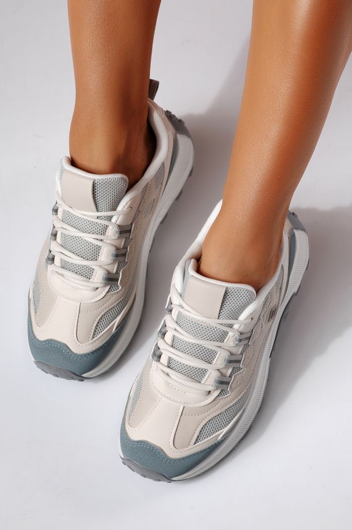 Дамски маратонки сиви от текстилен материал Agatha #24413