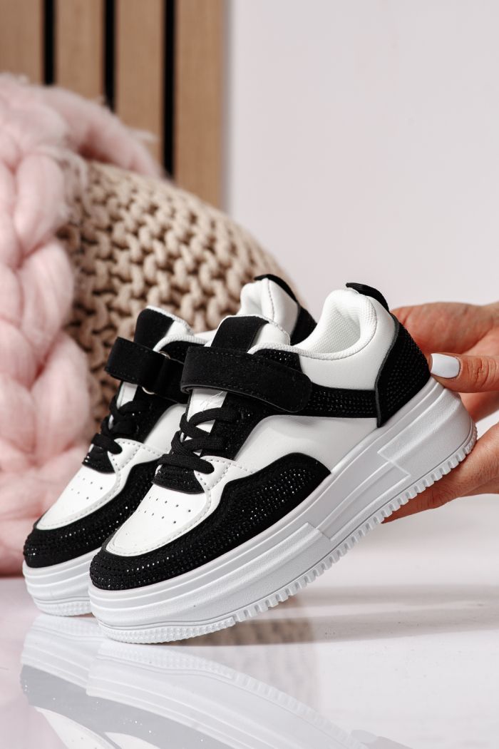 Бели детски маратонки от екокожа Aris #24396