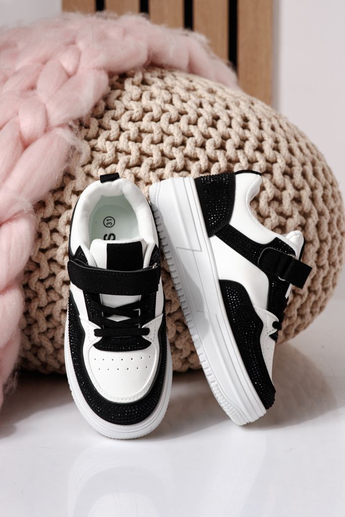 Бели детски маратонки от екокожа Aris #24396