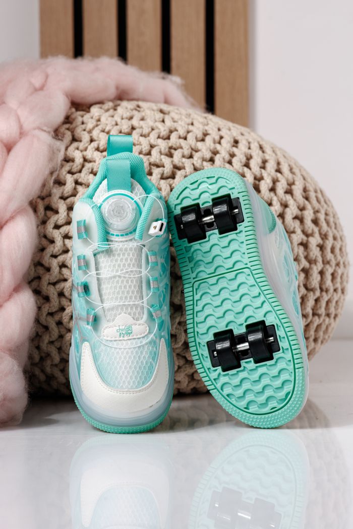 Зелени текстилни ролер маратонки Helys #24393