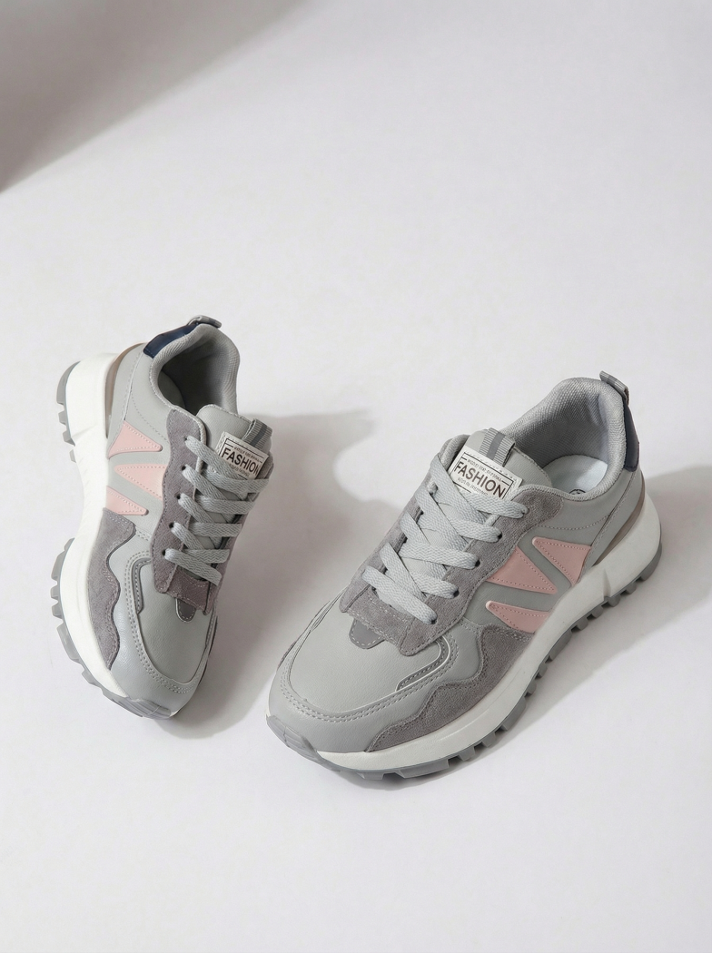 Дамски маратонки сиви от еко кожа Kalina #24505