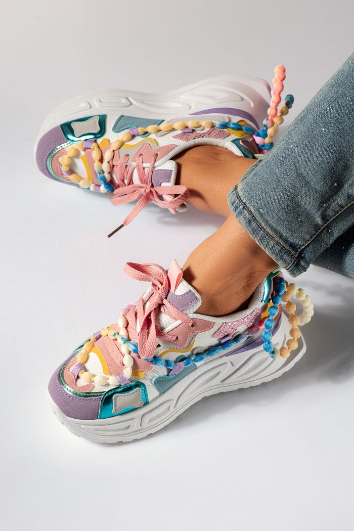 Дамски маратонки многоцветни от еко кожа Maddy #24531