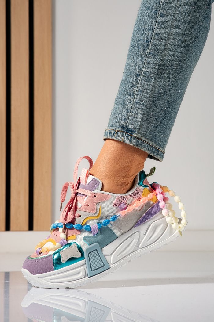 Дамски маратонки многоцветни от еко кожа Maddy #24531