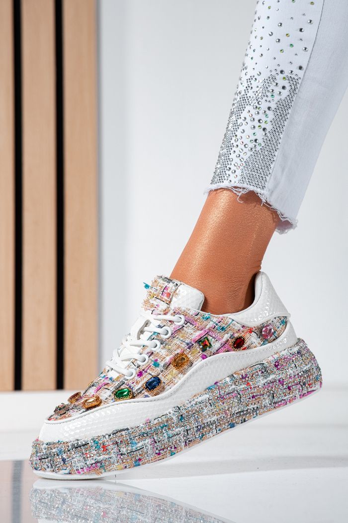 Дамски маратонки бели от еко кожа Eda #24532