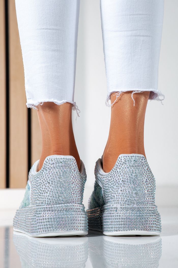 Дамски маратонки сини от еко кожа Erica #24537