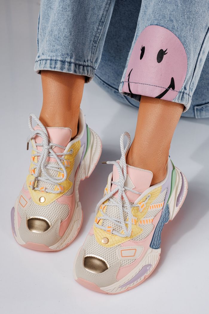 Дамски маратонки розови от еко кожа Devi #24544