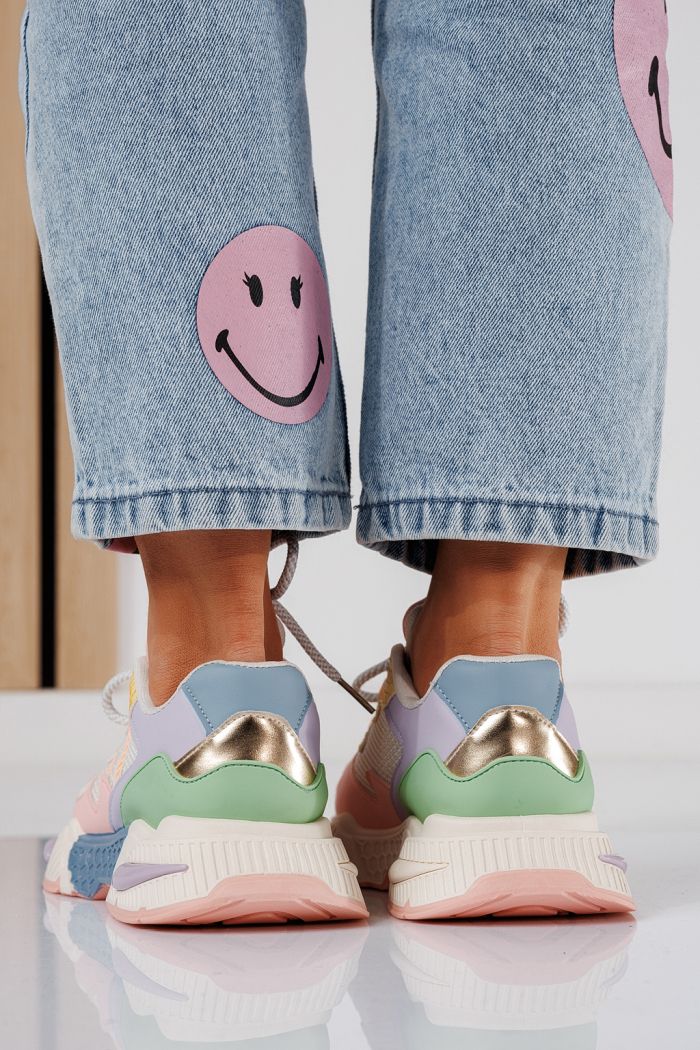 Дамски маратонки розови от еко кожа Devi #24544