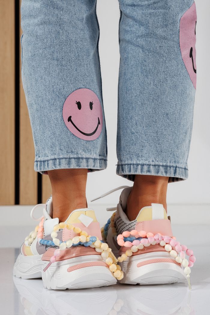 Дамски маратонки многоцветни от еко кожа Evi #24549