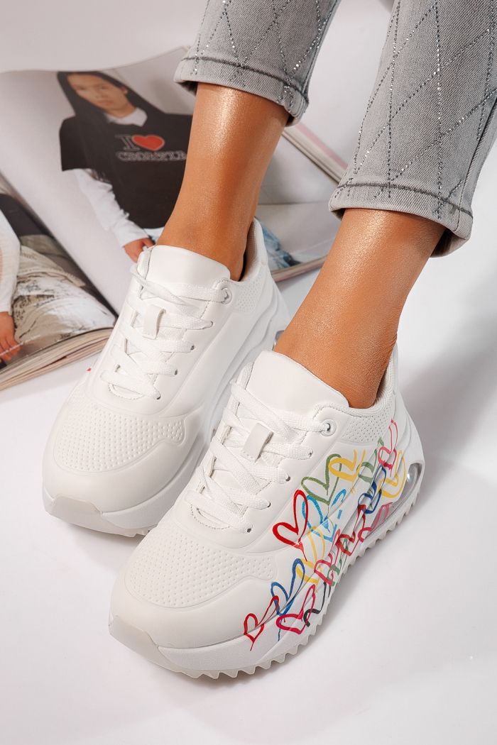 Дамски маратонки бели от еко кожа Beverly #24552