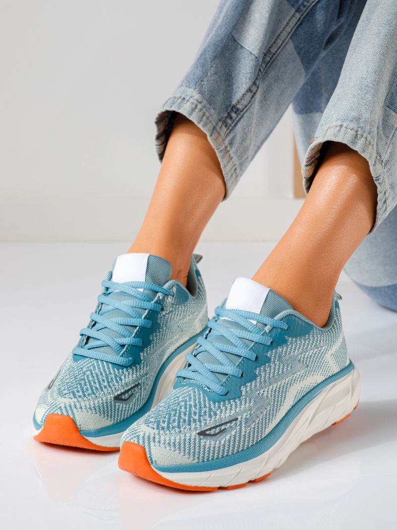 Дамски маратонки зелени от текстилен материал Luisa #24560