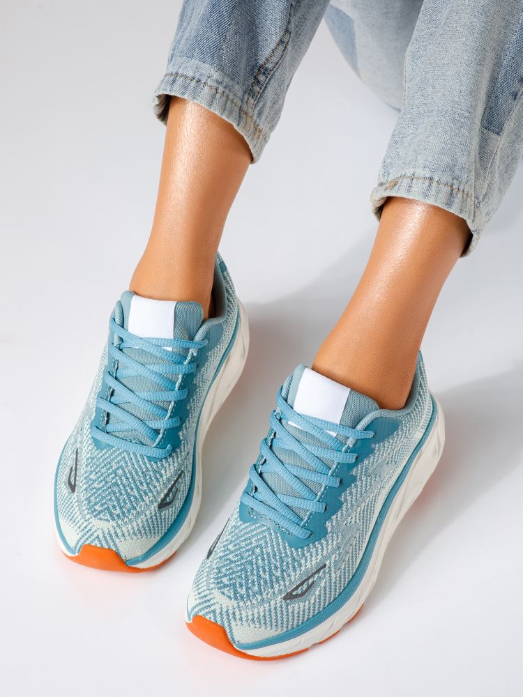 Дамски маратонки зелени от текстилен материал Luisa #24560