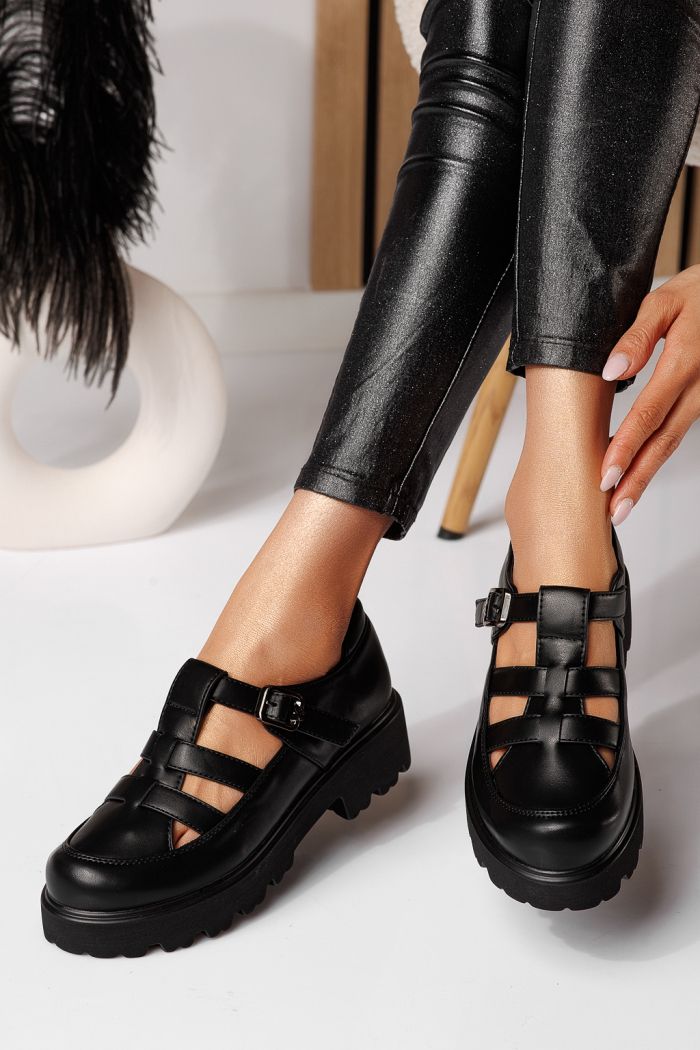 Всекидневни дамски обувки черни от еко кожа Zinnia #24562