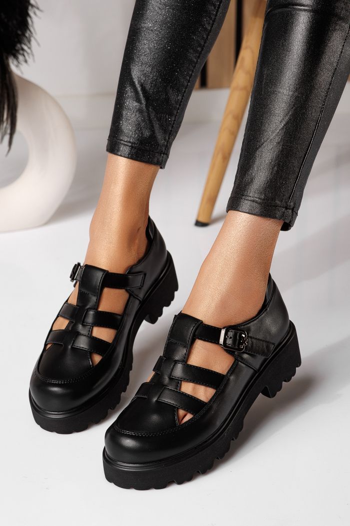 Всекидневни дамски обувки черни от еко кожа Zinnia #24562