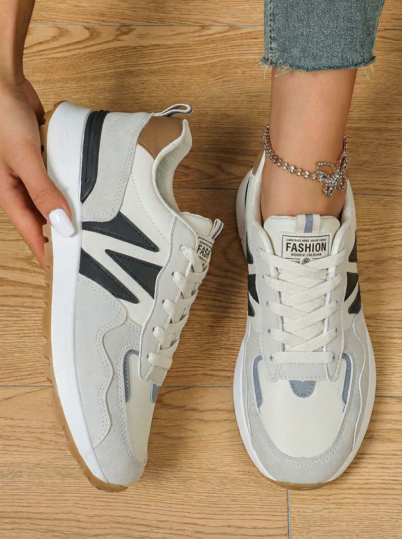 Дамски маратонки бежови от еко кожа Kalina #24506