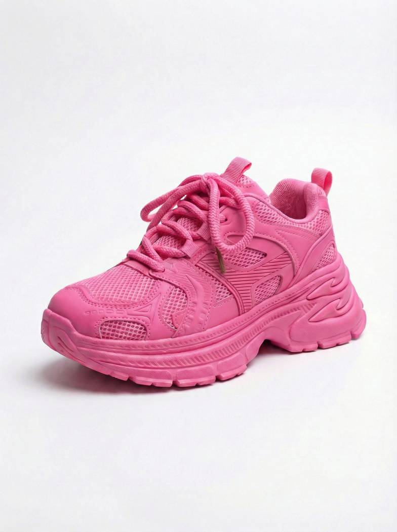 Дамски маратонки розови от еко кожа Amber #24524