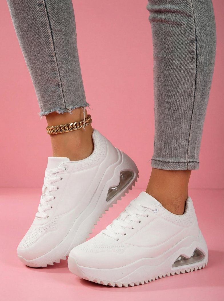 Дамски маратонки бели от еко кожа Audrey #24554