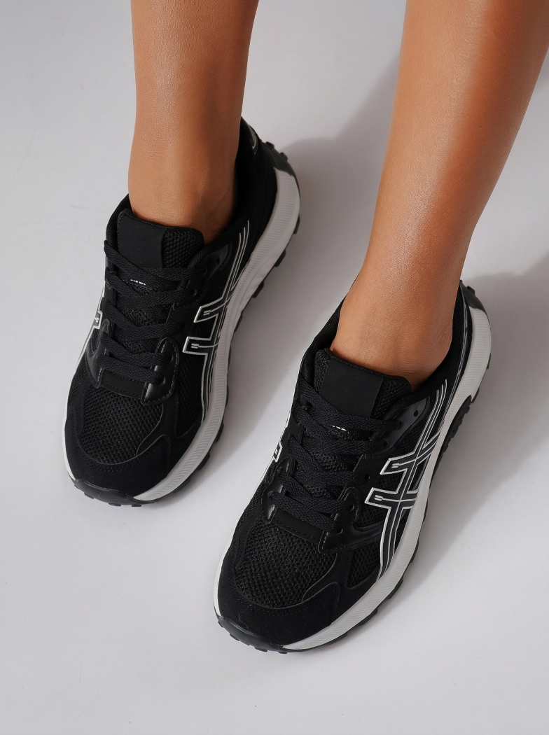 Дамски маратонки черни от текстилен материал Agatha4 #24584