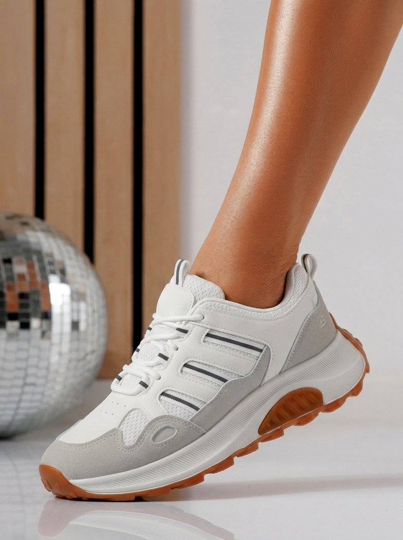 Дамски маратонки бели от текстилен материал Agatha2 #24579