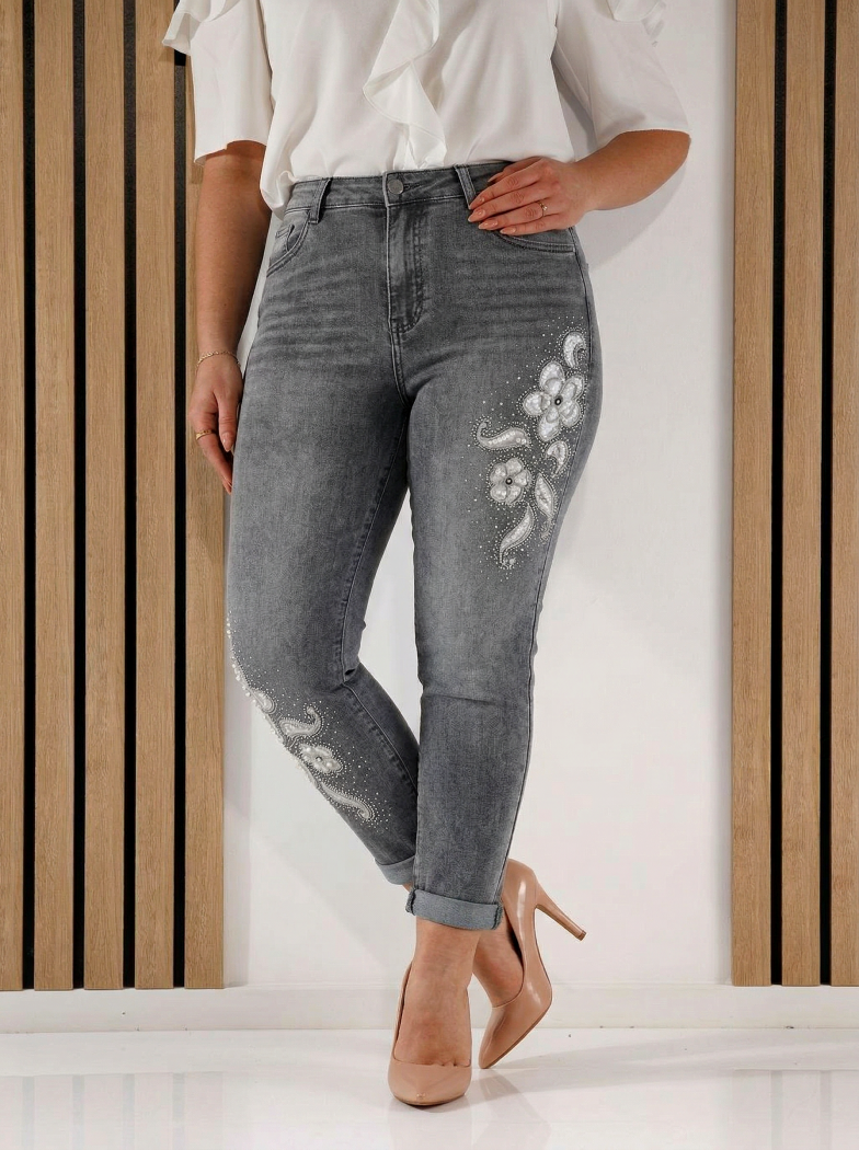 Дънки дамски MomFit Helena сиви #A1394